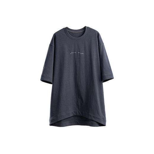 绽放390朵/【黑白灰系列·纪念T】“17”摩斯密码刺绣宽松中袖T恤 商品图4