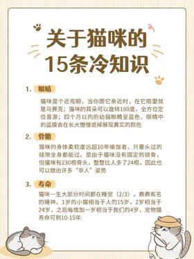 你不知道的15条颠覆认知的猫咪冷知识❗❗