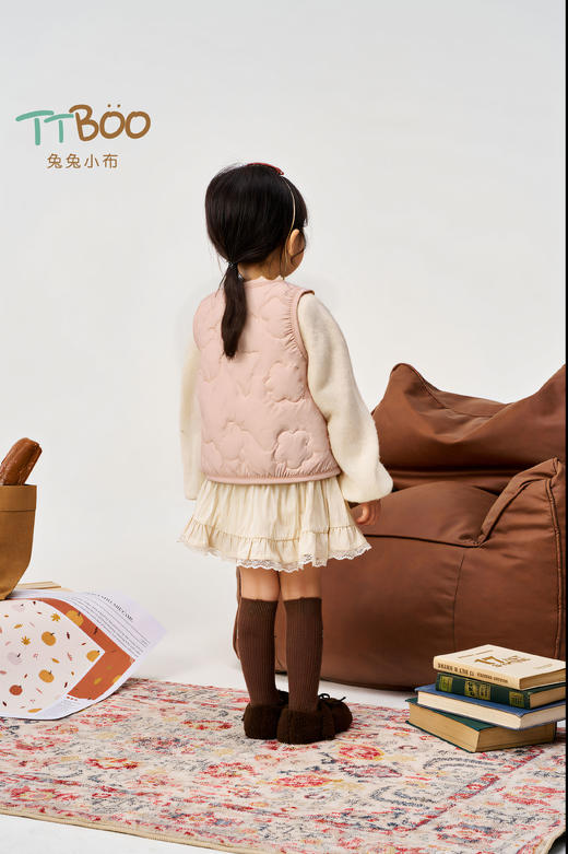 兔兔小布星星绗线立体星星羽绒马甲 商品图6