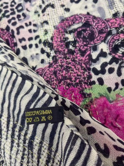 ｛特卖｝100%羊毛围巾花型十九斑马纹花卉～喜出 商品图3