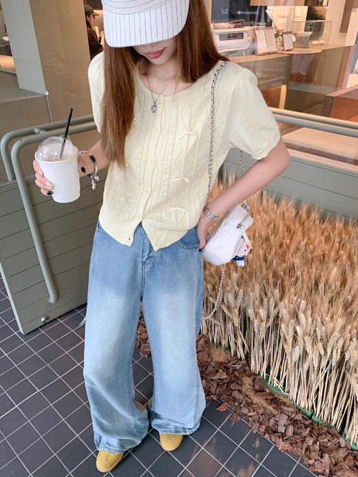 【149元任选2件】 现货！针织蝴蝶结短袖 商品图9