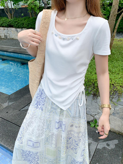 【129元任选2件】现货！侧边抽绳短袖 商品图9