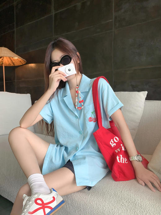 【149元任选2件】最后一波现货！樱桃刺绣衬衫 商品图7