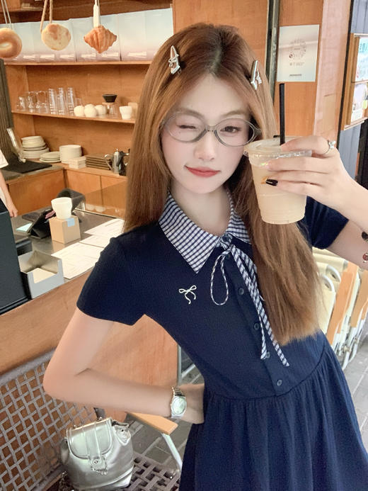 【169元任选2件】最后一波现货！学院风POLO领系带连衣裙 商品图10