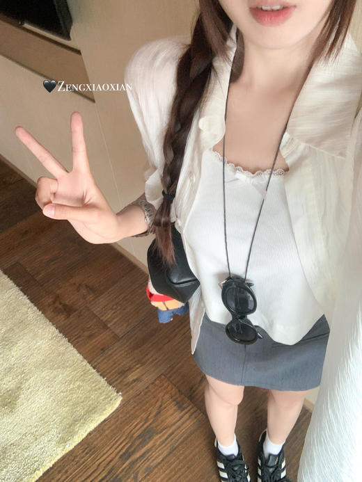 【折后再享2件88折】现货秒杀！微信打折价！2色防晒衬衫吊带背心两件套 日常189.99/件 立减60 秒杀129.99/件！！ 商品图8