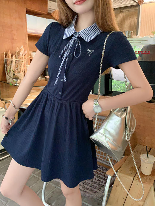 【169元任选2件】最后一波现货！学院风POLO领系带连衣裙 商品图11