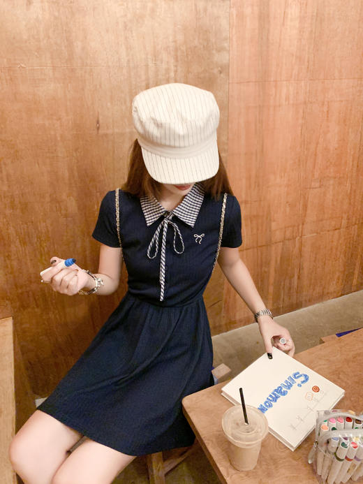 【169元任选2件】最后一波现货！学院风POLO领系带连衣裙 商品图7