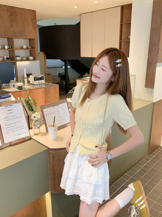 【149元任选2件】 现货！针织蝴蝶结短袖 商品图8