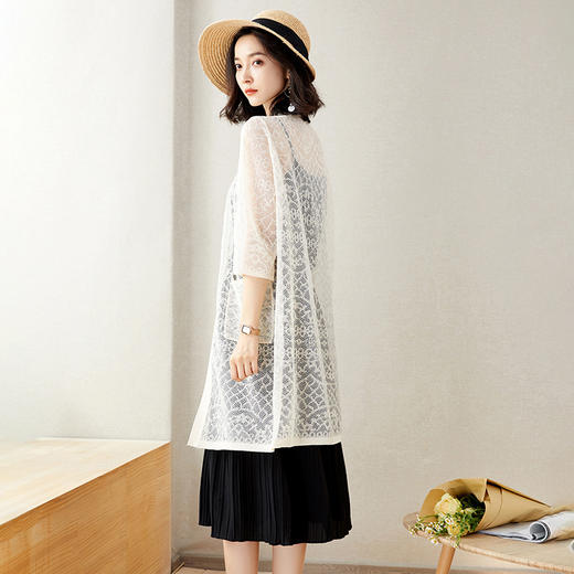 天丝莱赛尔精致薄款镂空防晒中长开衫空调衫 商品图4