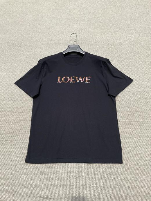 728-1渠道圆正 25早秋新款 lew彩字母款男女同款宽松短袖T恤 中厚 我穿M老朱穿L 商品图11