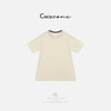 COCO ZONE 刘一一 “简约即高级”绵羊毛混纺透气短袖T恤CD1A1062 商品缩略图1