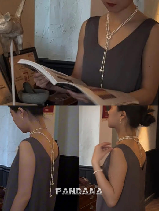 宝藏款多种戴法施华洛珍珠项链时髦超长多层叠戴衬衫毛衣链 商品图1