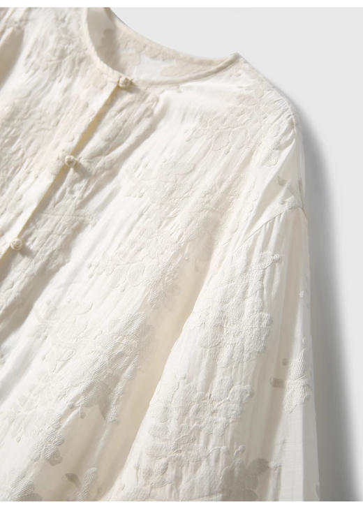 新中式蕾丝提花天丝国风盘扣轻薄防晒小衫 商品图9