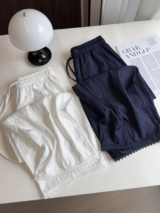 新款超薄凉快阔腿休闲气球八分裤睫毛裤 商品图11