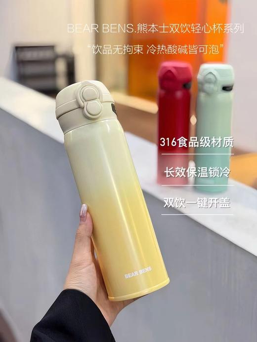 熊本士2026年新款双拼两用保温杯480ml 商品图1