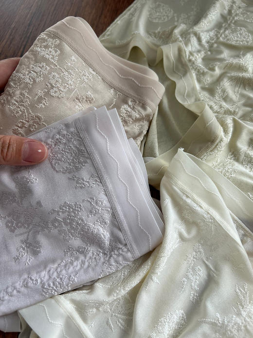 岛国订单！华+の浮雕花卉，一组4条！桑蚕丝底档10A级抑菌无痕裸感高腰内裤 商品图3