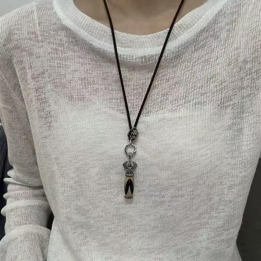 高端s925纯银大鹏鸟项链绳子男女复古多功能扣金刚杵编织吊坠挂绳 商品图9