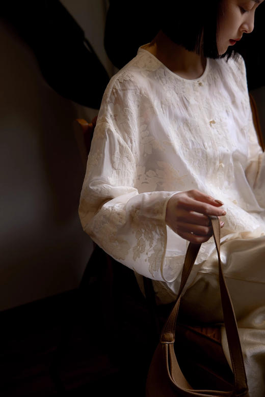 新中式蕾丝提花天丝国风盘扣轻薄防晒小衫 商品图2