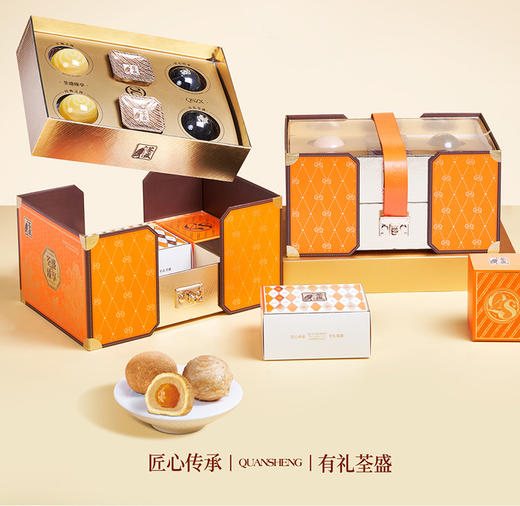【全规格SKU】香港荃盛 感恩礼赞 名饼荟萃月饼礼盒 蛋黄酥 榴莲 流心奶黄月饼 黑松露  双黄莲蓉月饼礼盒 商品图11
