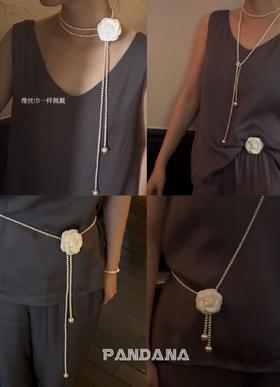 宝藏款多种戴法施华洛珍珠项链时髦超长多层叠戴衬衫毛衣链