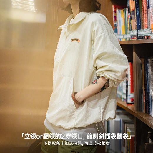 马登美式复古半拉链立领宽松夹克卫衣city girl运动套头外套女夏 商品图2