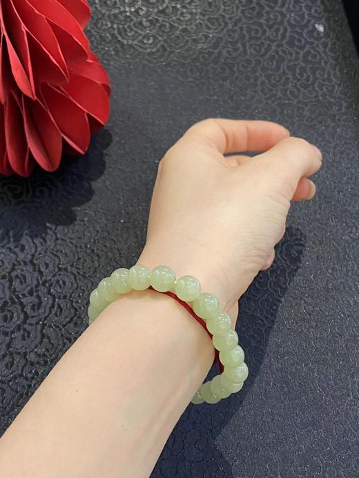 【于田产和田玉帝王青卡8mm手串】出证书，发货1~5天，48小时鉴赏期 商品图3