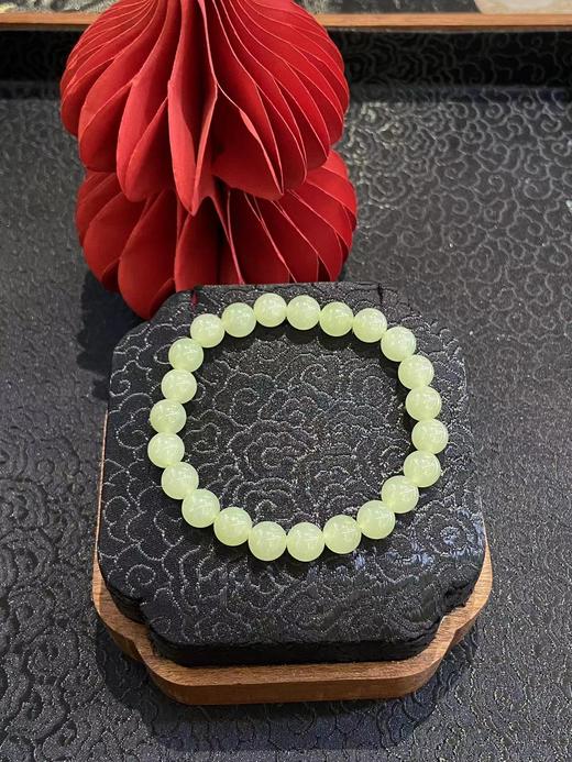 【于田产和田玉帝王青卡8mm手串】出证书，发货1~5天，48小时鉴赏期 商品图0