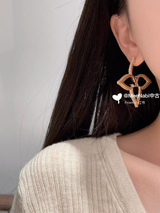 驴家 最新款 梅花镶钻耳钉（XTY） 商品图4