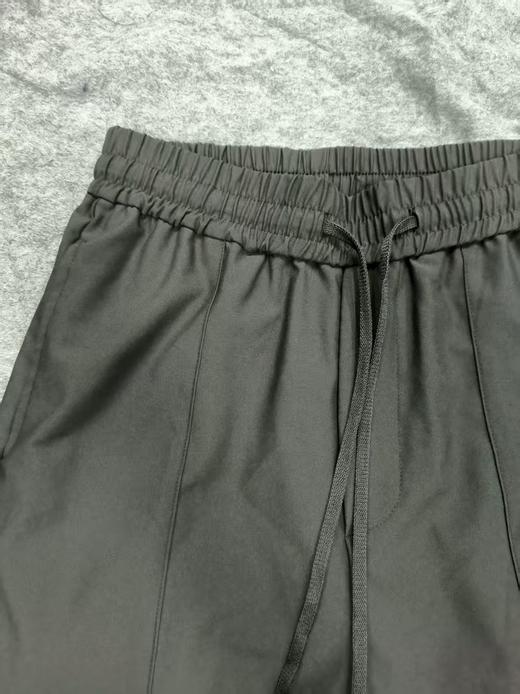 黑色拼接抽绳口袋运动长裤 商品图4