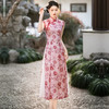 奥黛旗袍改良版夏季高端年轻款碎花减龄连衣裙粉色7790 商品缩略图0