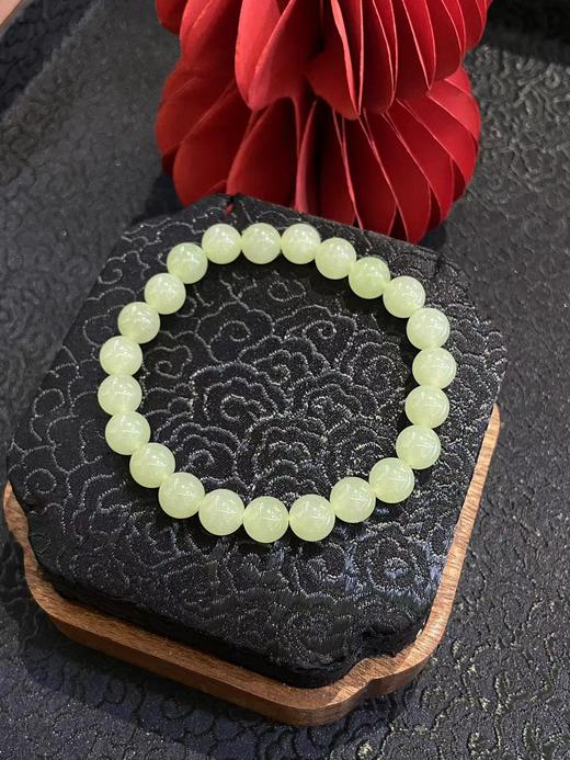 【于田产和田玉帝王青卡8mm手串】出证书，发货1~5天，48小时鉴赏期 商品图1