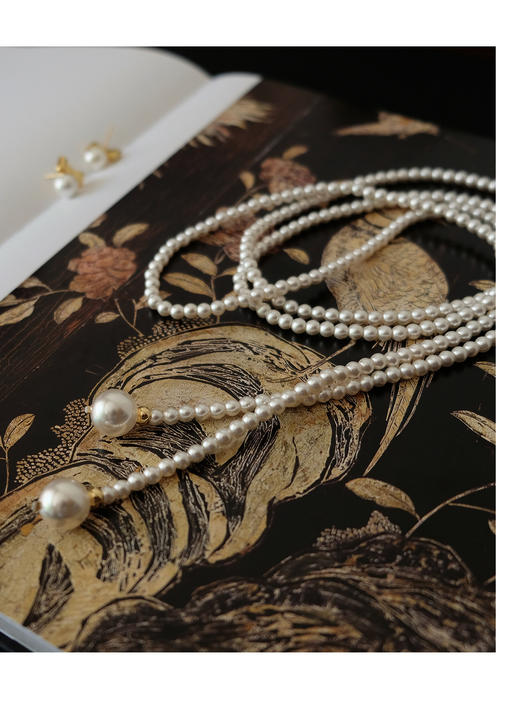 宝藏款多种戴法施华洛珍珠项链时髦超长多层叠戴衬衫毛衣链 商品图8