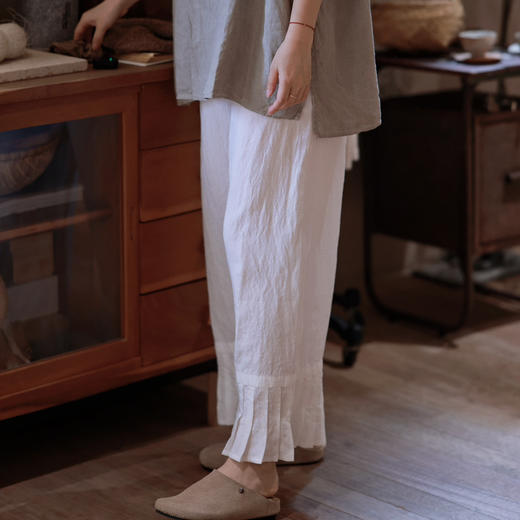 黄阿福 汉麻风琴褶衬裤 商品图3