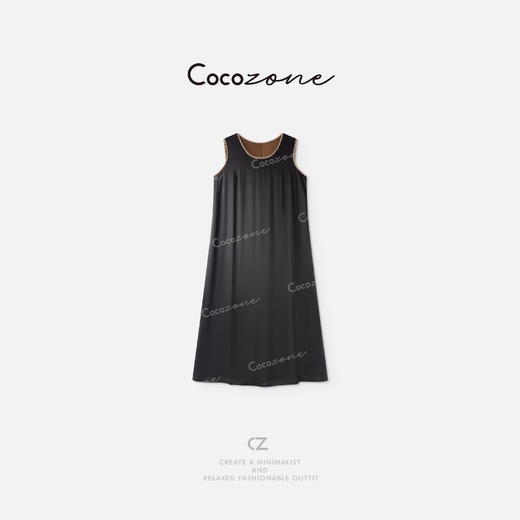 COCO ZONE 刘一一 “雅俗共赏”桑蚕丝混纺细节感连衣裙 CD2A1671 商品图0