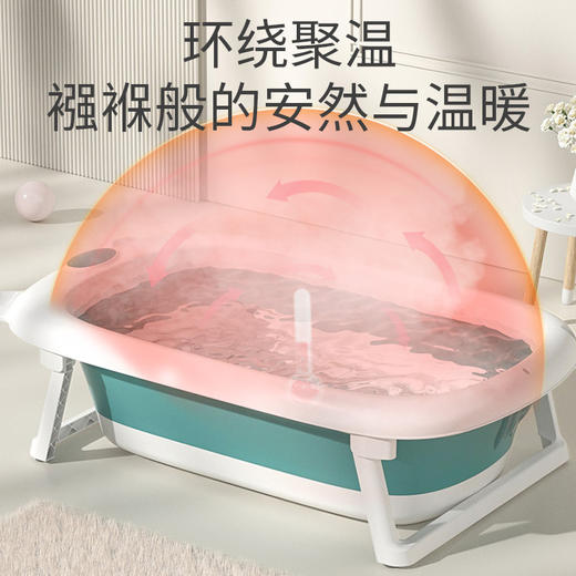 婴儿洗澡盆宝宝折叠浴盆新生幼儿童可坐躺家用大号小孩沐浴桶用品 商品图3