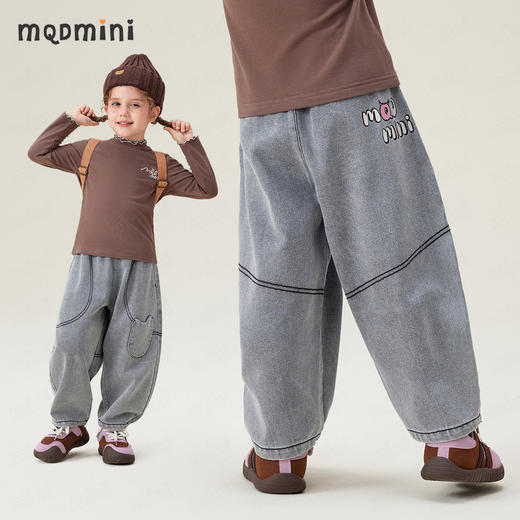 【110-140】【MQDmini】女童春秋牛仔裤 商品图2