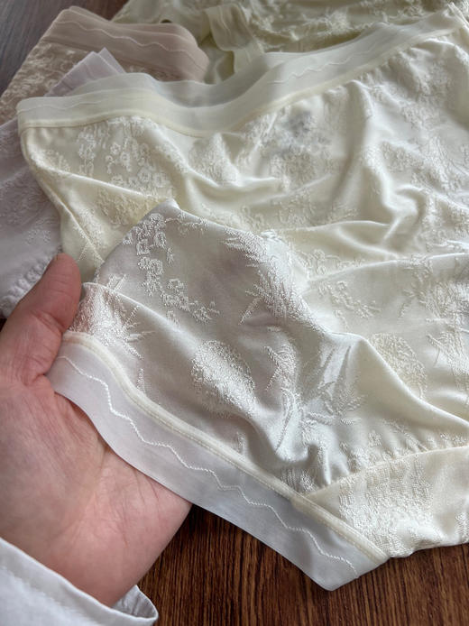 岛国订单！华+の浮雕花卉，一组4条！桑蚕丝底档10A级抑菌无痕裸感高腰内裤 商品图5