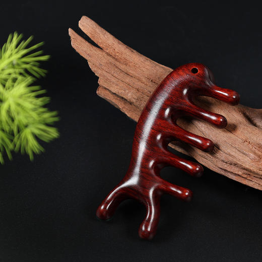 【买梳子送布袋🎁】一把檀木梳=按摩+点穴+头疗！多功能神器，护发还养生💆‍♀️布袋颜色随机，快抢！ 商品图3