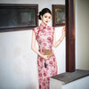 奥黛旗袍改良版夏季高端年轻款碎花减龄连衣裙粉色7790 商品缩略图2
