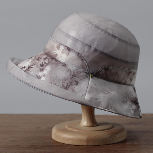 雀说 桑蚕丝防晒帽女夏季真丝透气逛街出游遮阳帽DUJ-9590 商品图4