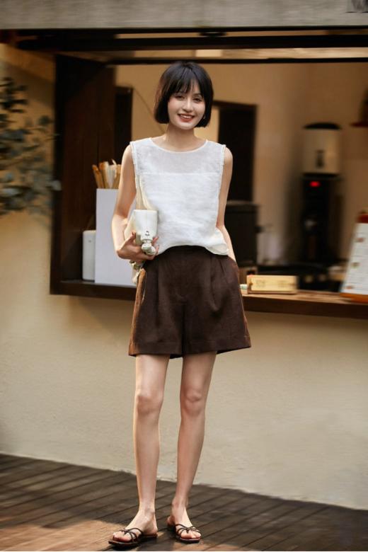 🌈富婆的快乐🎉咖色100亚麻【仟梓赫 老钱风亚麻裤】🌸一定要试试这条❗老钱风的代名词！！ ✅与普通的亚麻不一样 一穿令肌肤“上瘾”  商品图2