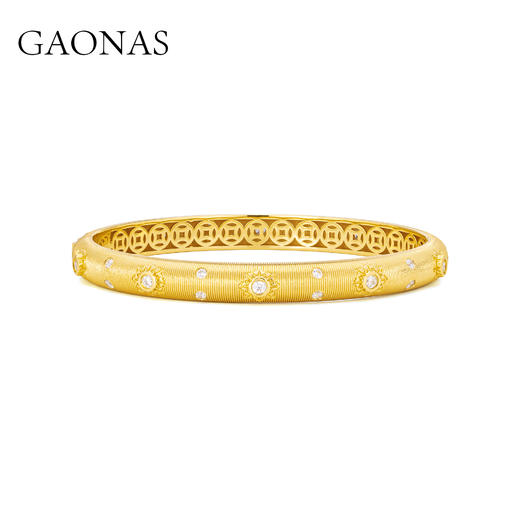 GAONAS  罗马假日 时尚贵气金色手镯11540SGO 商品图0
