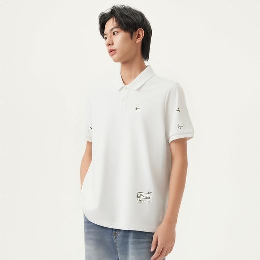 gxg.jeans男装 多色满身刺绣休闲时尚基础翻领短袖polo衫25夏热卖 商品图1