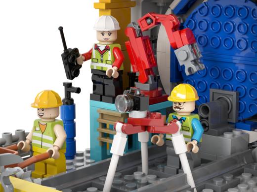 羊角盾构机工场双层积木 商品图12