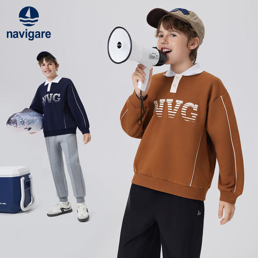 【纳维凯尔】【120-165】Navigare意大利小帆船男童春秋款卫衣 商品图6
