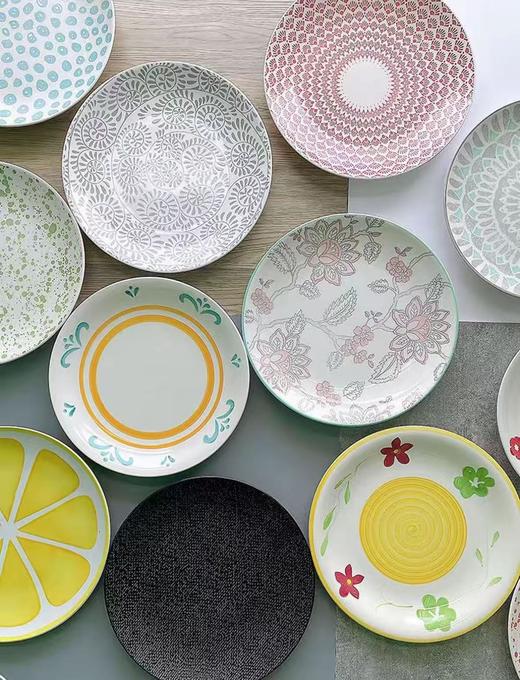 【孤品捡漏】Trees&wind油画艺术餐盘/日式风7英寸斗笠  图案随机，每个均为不同图案 商品图6