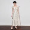「高货wl」全新升级【铂金会员358/天猫479/差价121】(13844)洛诗琳复古波点印花连衣裙2025夏季荷叶边收腰显瘦长裙女 商品缩略图0