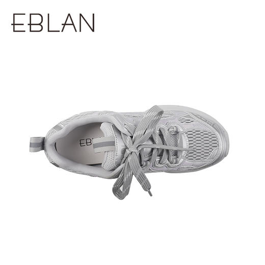 2楼伊伴2025夏季耐磨耐穿简约老爹鞋百搭基础款网纱运动鞋B25318212 商品图2