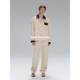 启世录TIWILLTANG“融境崛御”纯棉透气多口袋帆布拼皮夹克