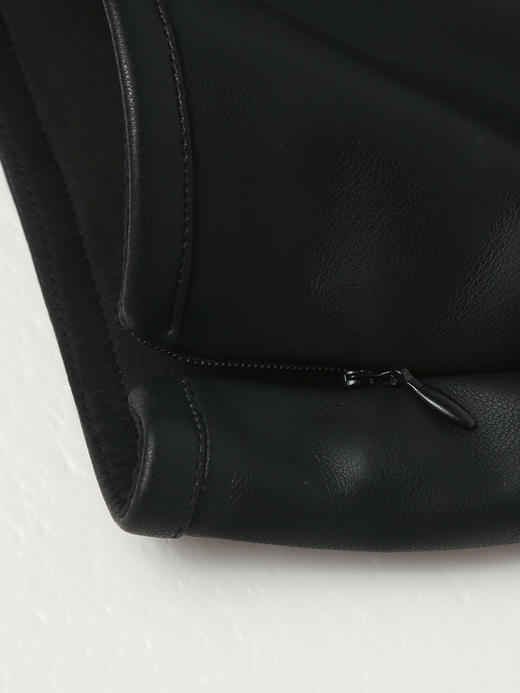 飒气御姐！黑色 pu 皮中长半身裙 简约直筒 通勤百搭皮裙 商品图2